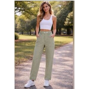 Elodie by Anthropologie High-Rise Canvas Pants‎ – Olive Green – Size XL – NWT